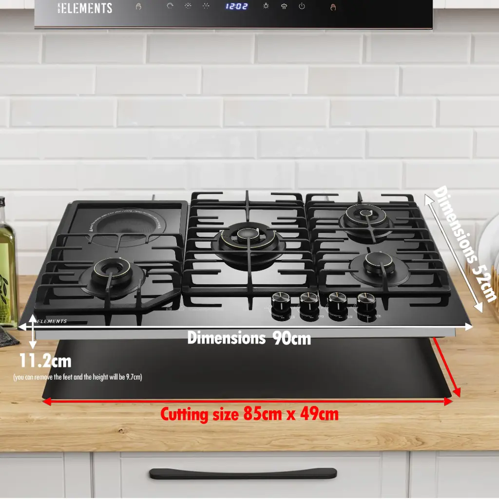 BUILT-IN GAS COOKTOP ( 4 GAS BURNERS + 1 CERAMIC GLASS ) ELK131GH5