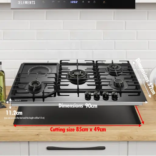 [77005] BUILT-IN GAS COOKTOP ( 4 GAS BURNERS + 1 CERAMIC GLASS ) ELK131GH5