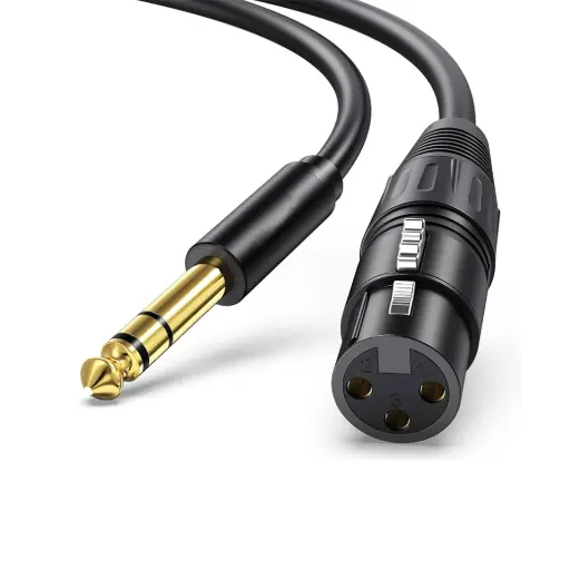 [82505] XLR FEMALE TO TRS MALE 6.35mm MICROPHONE CABLE 5M